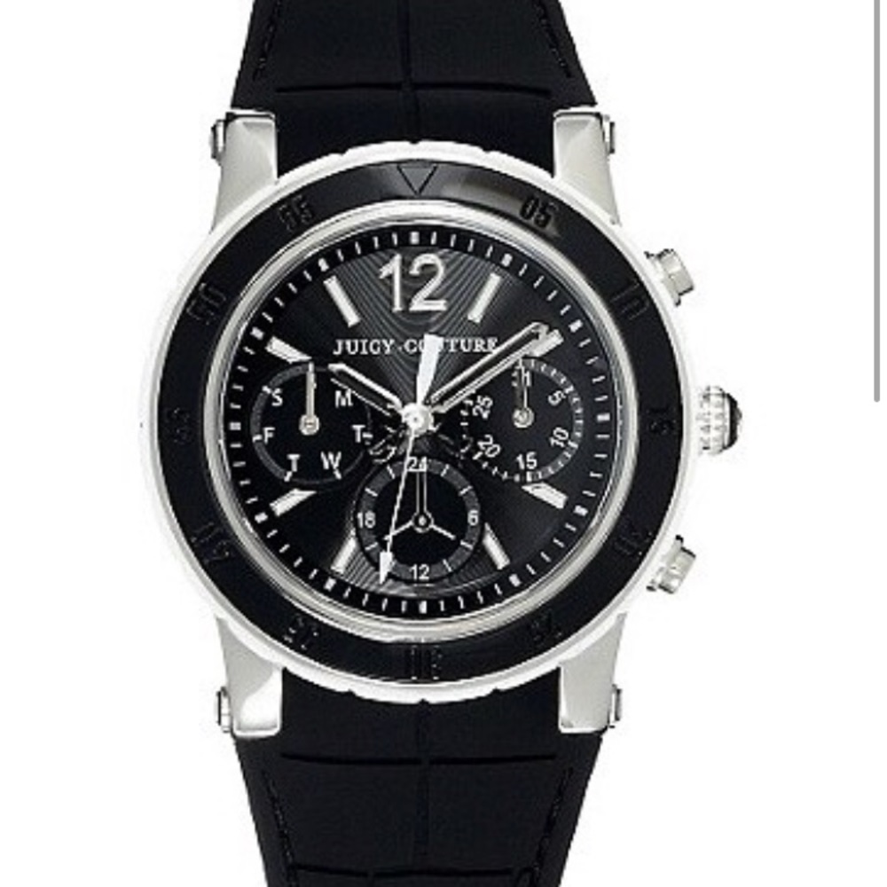 🆕Juicy Couture🎀🐰 Black rubber strap Watch